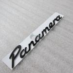 Эмблема шильдик на багажник Panamera Porsche черный 200x27мм