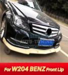 Mercedes-Benz W204 2011-2016 рестайлинг Губа на передний бампер сплиттер черный глянец