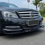 Mercedes-Benz W204 2011-2016 рестайлинг Губа на передний бампер сплиттер черный глянец