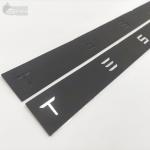Эмблема шильдик надпись на багажник Tesla хром, черный 490*20 мм