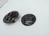 Комплект эмблем Volkswagen Jetta 2006-2011 150 мм и 100 мм (2 шт) решетка и багажник черный глянец 1K5853600