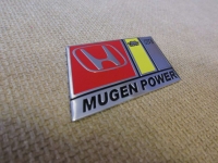 Алюминиевый Шильдик с клеевой основой Mugen Power для автомобилей Honda 88х45мм
