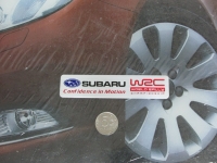 Алюминиевый Шильдик с клеевой основой WRC для автомобилей Subaru