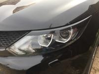 Накладки на передние фары реснички Nissan Qashqai 2014+