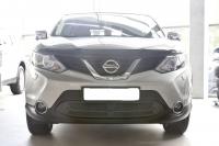 Защитная сетка и заглушка переднего бампера Nissan Qashqai 2014-