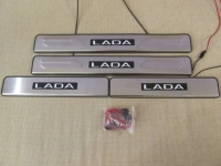 Светодиодные накладки на пороги Lada 2110/2112