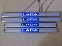 Светодиодные накладки на пороги Lada 2109