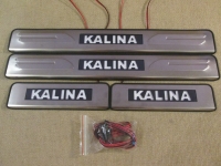 Светодиодные накладки на пороги Lada Kalina