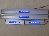 Светодиодные накладки на пороги Honda Civic 8 2006-2011 (2)