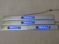 Светодиодные накладки на пороги Renault Koleos 2008 - н.в.