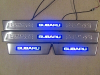Светодиодные накладки на пороги Subaru Legacy 2009 - н.в.